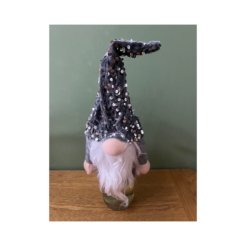 Sequin Gonk Bottle Cover Wrapping - Silver