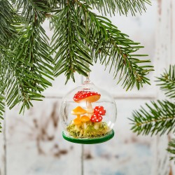Sass & Belle Forest Mushrooms Dome Bauble Decoration