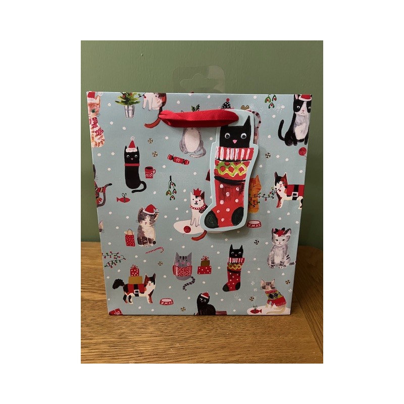 Christmas Kittens Medium Gift Bag by Glick