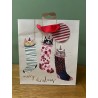 Christmas Moggies Medium Gift Bag by Glick