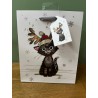 Bug Art Christmas Cat Medium Gift Bag