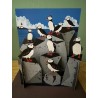 3D Greeting Card - Puffins