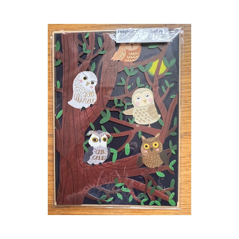 Laser Cut Blank Owl Card