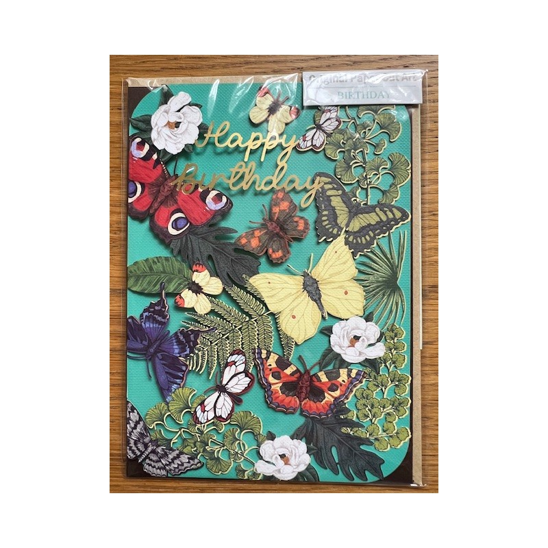 Laser Cut Butterflies Birthday Card