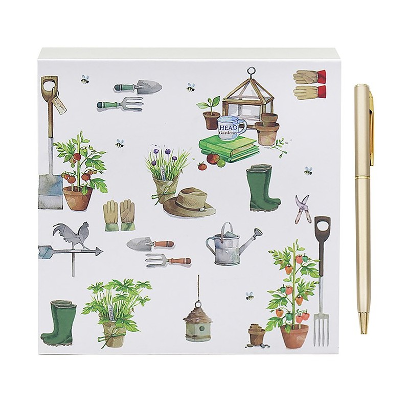 Green Fingers Garden Memo Block and Pen