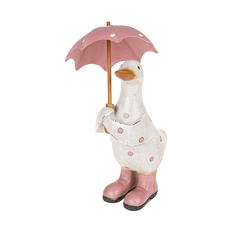 David's Polka Dot Duck  With Pink Umbrella Small