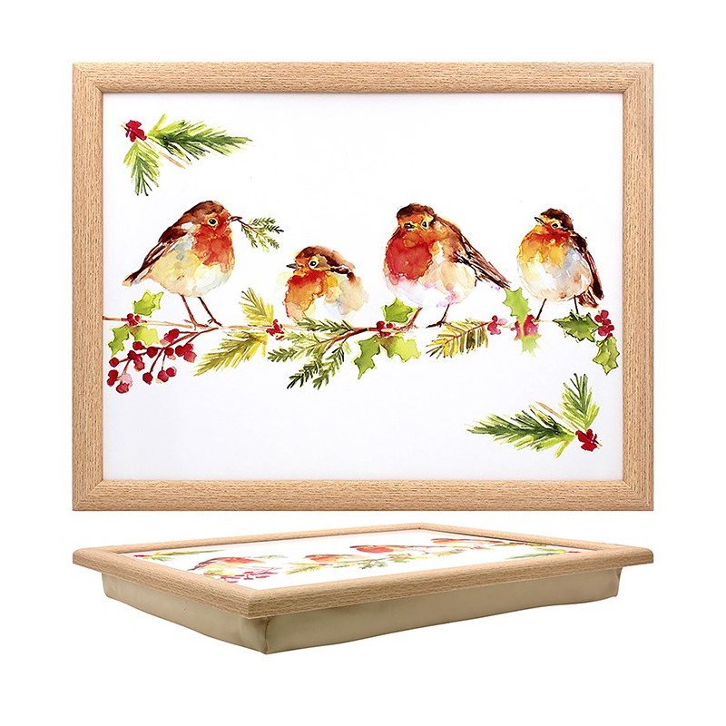 Winter Robins Cushioned Lap Tray