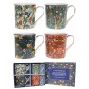 Set of 4 William Morris Design Fine China Mugs