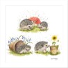 Bree Merryn Blank Greeting Card Hedgehog Harmony