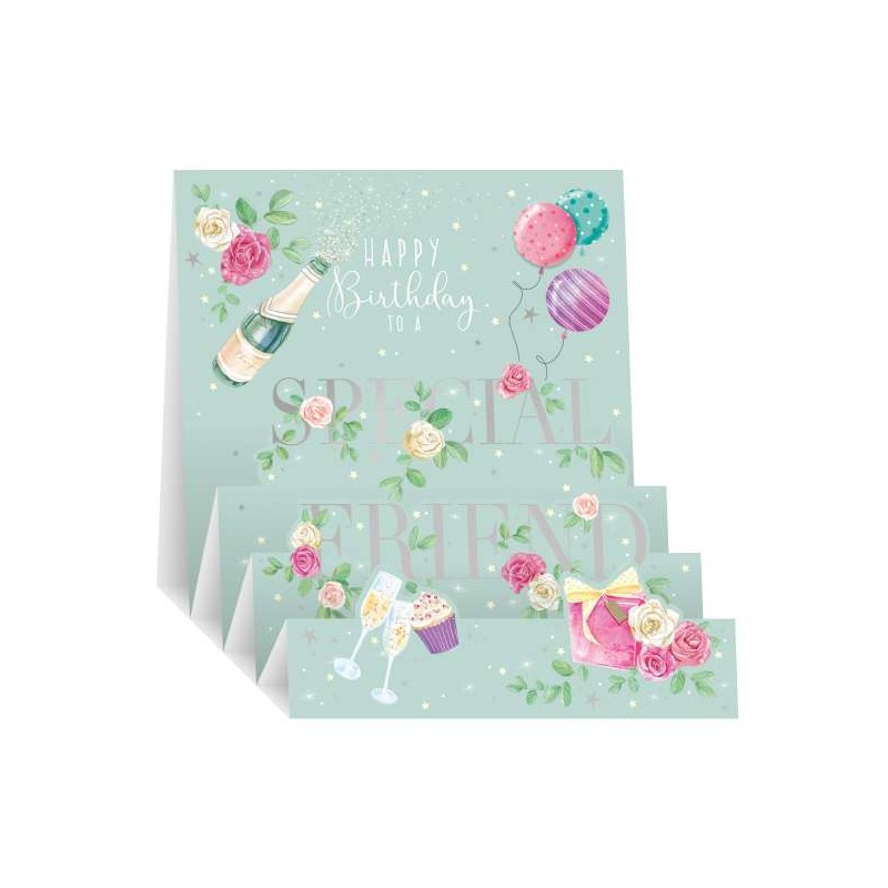 Zig Zag Birthday 3D Pop Up Greeting Card Special Friend