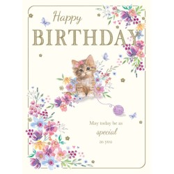 Birthday Kitten Birthday Card
