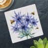 Bee-Tanical Thistle Ceramic Coaster