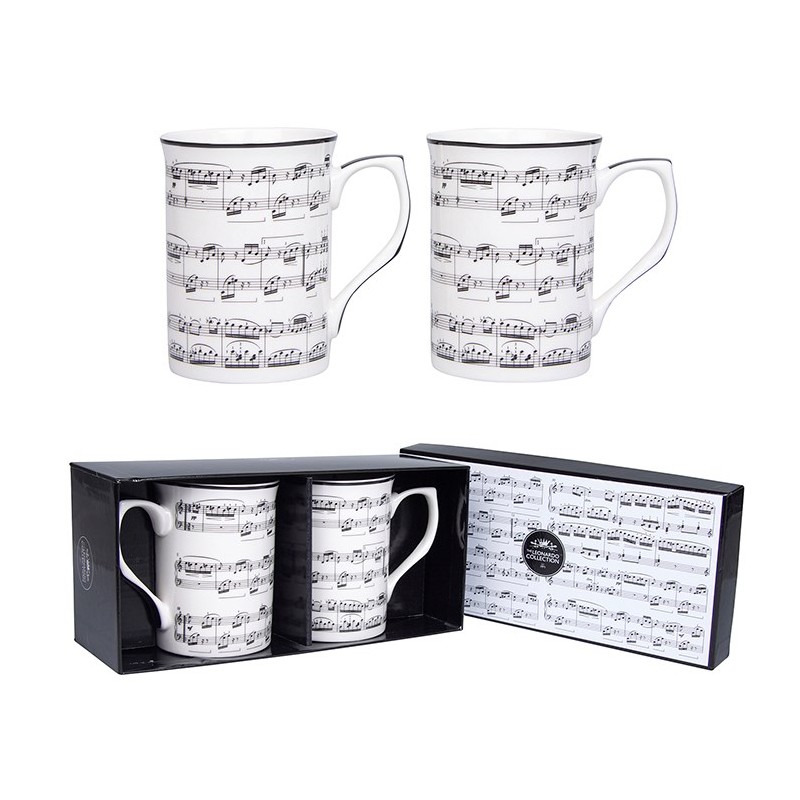 Set of 2 Making Music Design Mugs Gift Set
