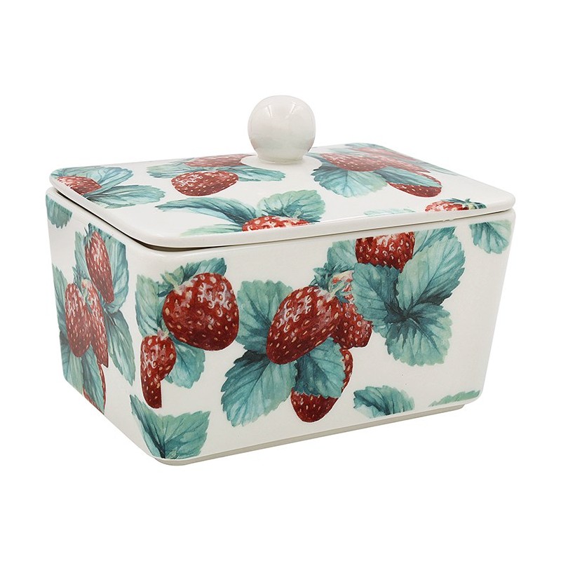 Strawberry Field Butter Dish