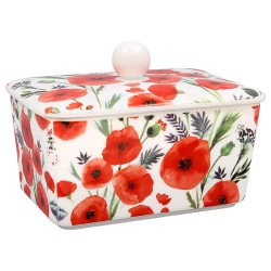 Poppy Field Butter Dish