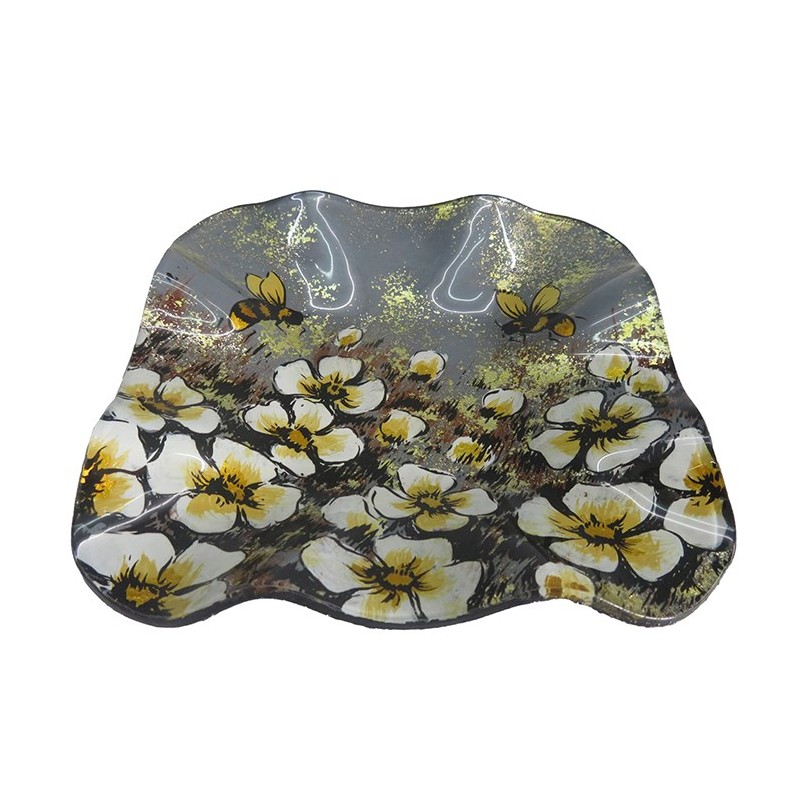 Buttercup Bee Small Square Dish
