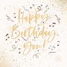 Happy Birthday Metallic Birthday Greeting Card