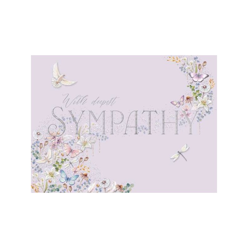 Butterflies and Dove Sympathy Card