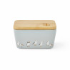 Coastal Birds Stoneware Butter Dish with Bamboo Lid