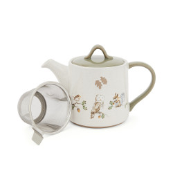 Forest Fable Stoneware Tea Pot with Infuser