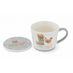Conical Hen House Lane Mug and Coaster by Cooksmart