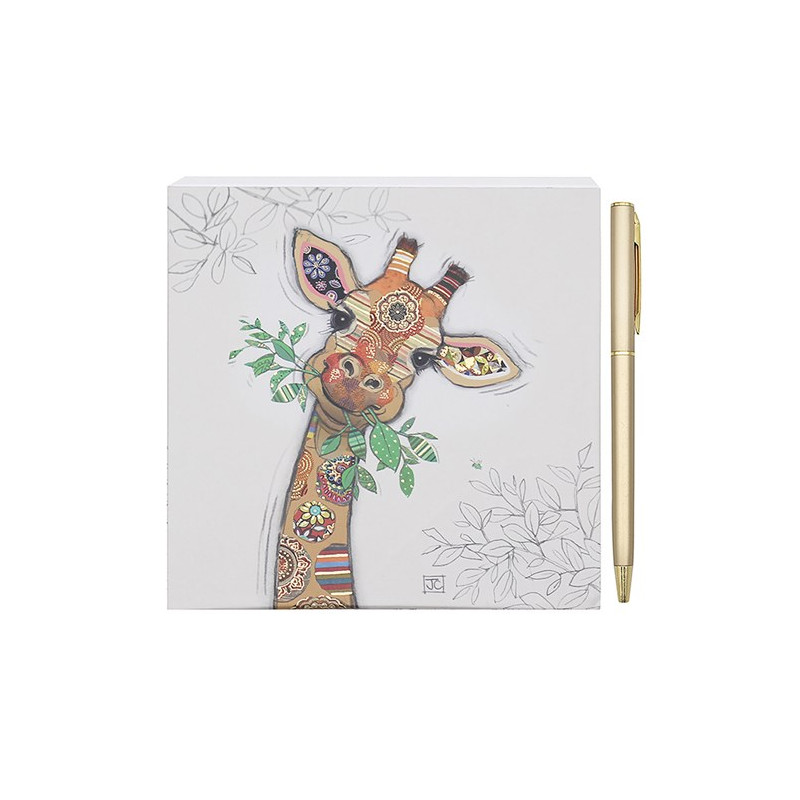 Bug Art Gina Giraffe Memo Block and Pen