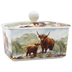 Highland Cow Butter Dish