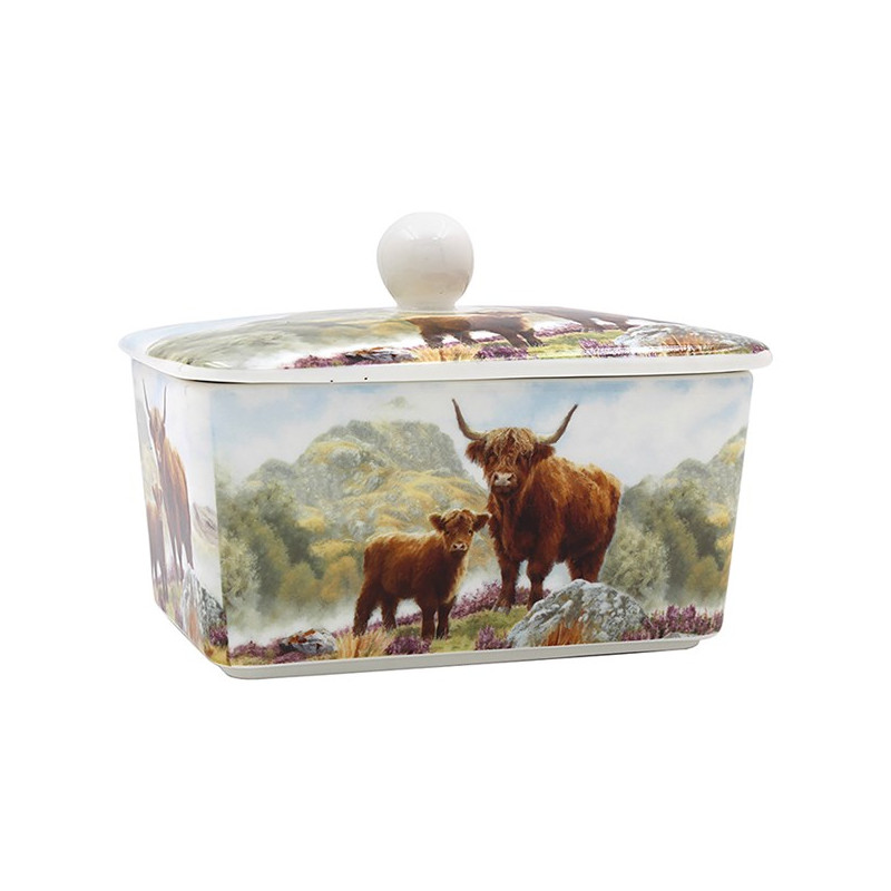Highland Cow Butter Dish