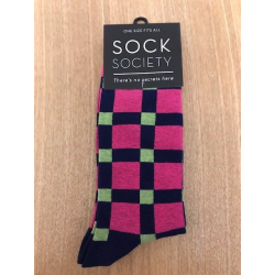 Check Pink and Green Socks