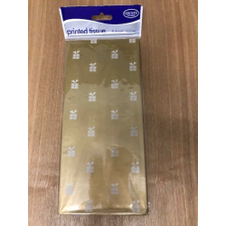 Gold With White Presents 5 Sheets Tissue Paper