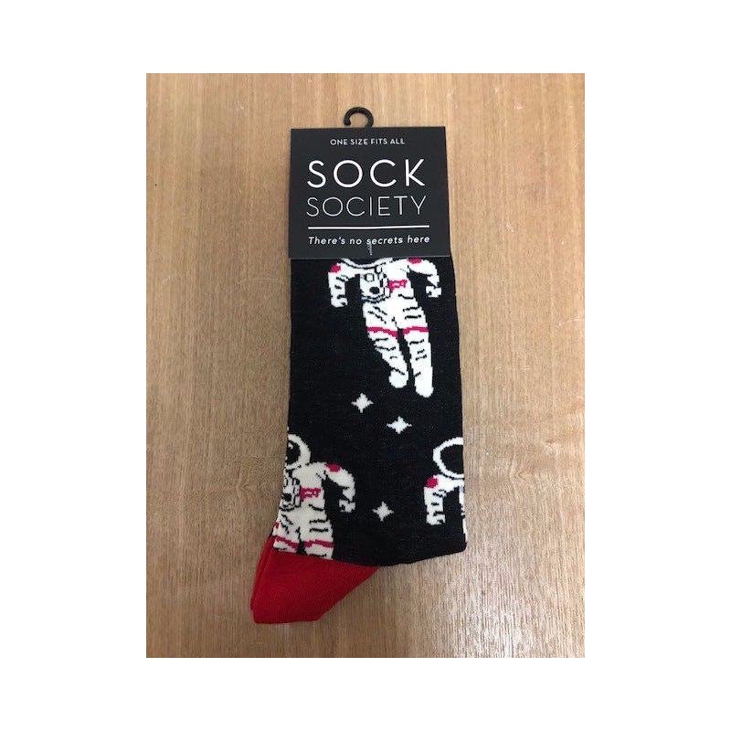 Astronauts Red Heel Socks