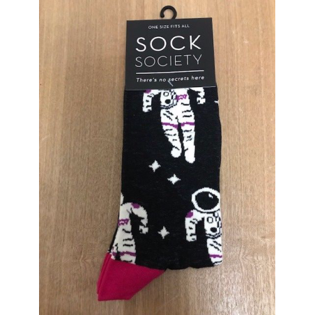 Astronauts Pink Heel Socks