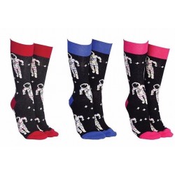 Astronauts Pink Heel Socks